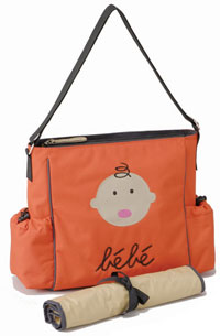 orange bebe tote